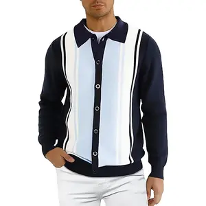 Men's Cardigan Sweaters Slim Fit Long Sleeve Shawl Collar Button Knitted Sweaters