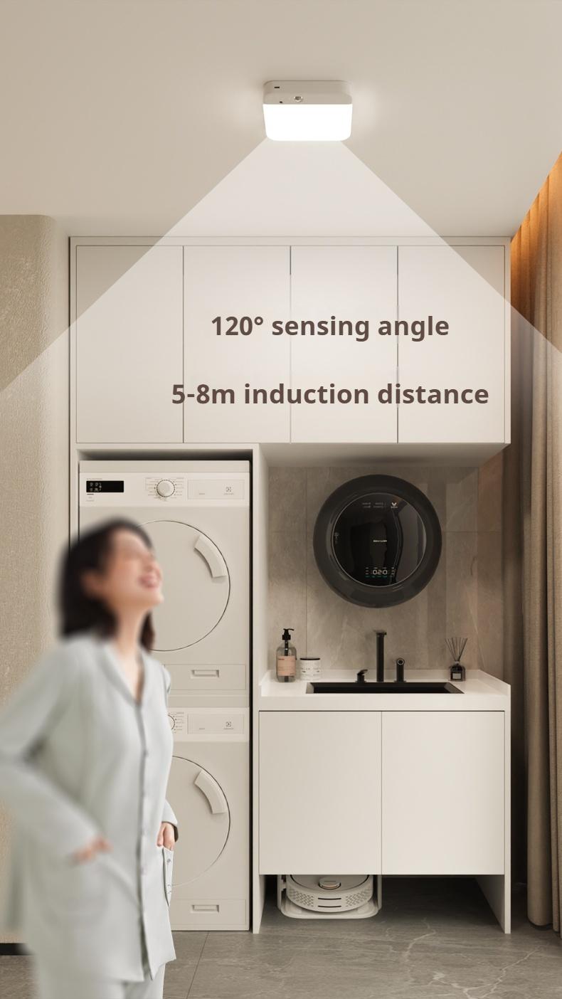 Rechargeable Motion Sensor Ceiling Light with Remote Wireless Battery Operated Waterproof for Bathroom Stairs Hallway Garage Shed Motion Sensor Functionality & Versatile Usage