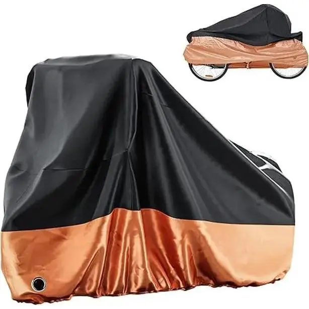 Polyester Adult Trike Cover - 3-Wheeled Bicycle Bike Cover for Outdoor Storage, Waterproof, Dustproof, Windproof Home Supplies Accessory
