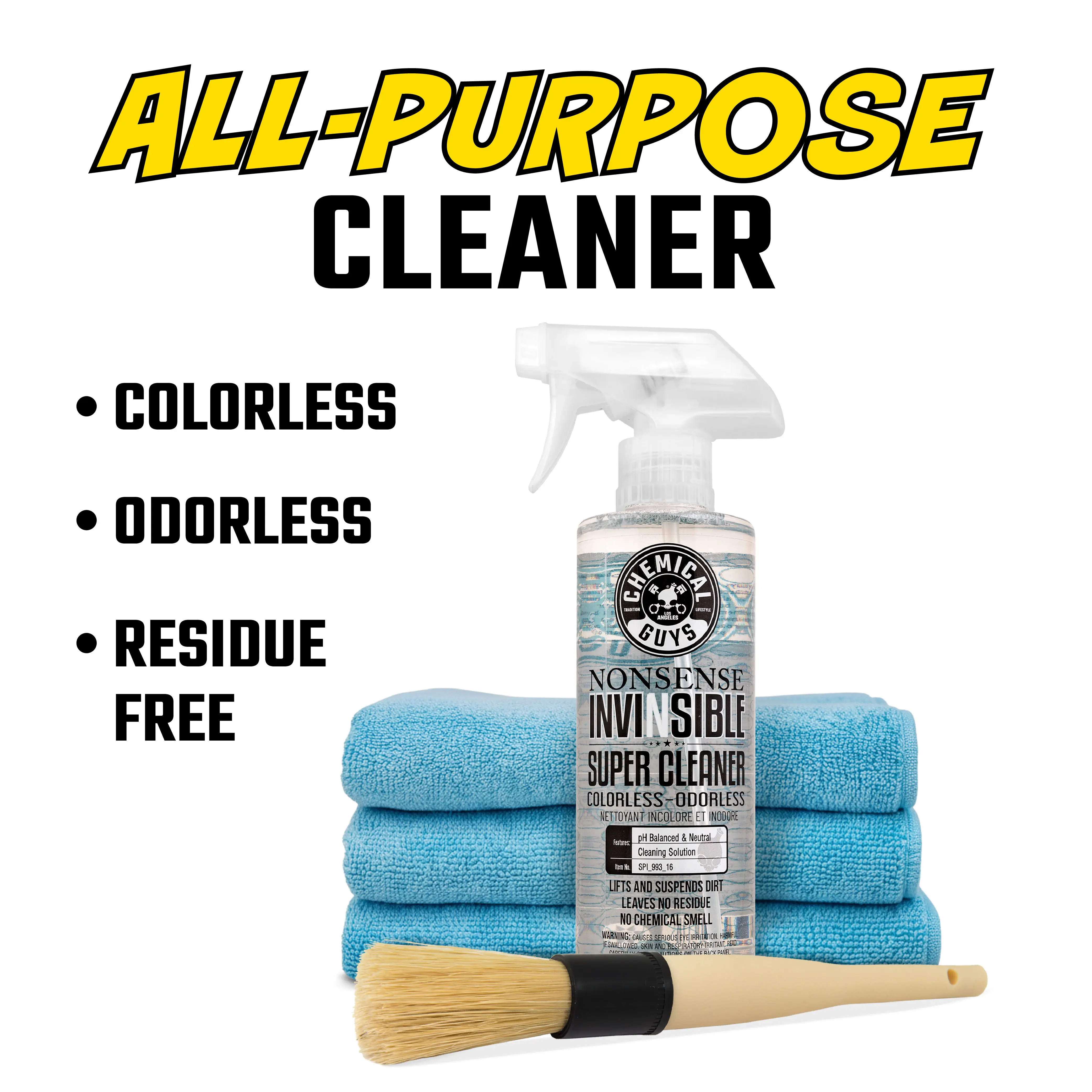 Chemical Guys Nonsense All-In-1 Cleaner Kits - Colorless, Odorless All-Purpose Cleaning Solution for Automotive, Plastic Surfaces, Wheel And Tire Cleaning Car Washers