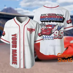 Custom Name Cars Lightning Mcqueen Baseball Jersey Best Price