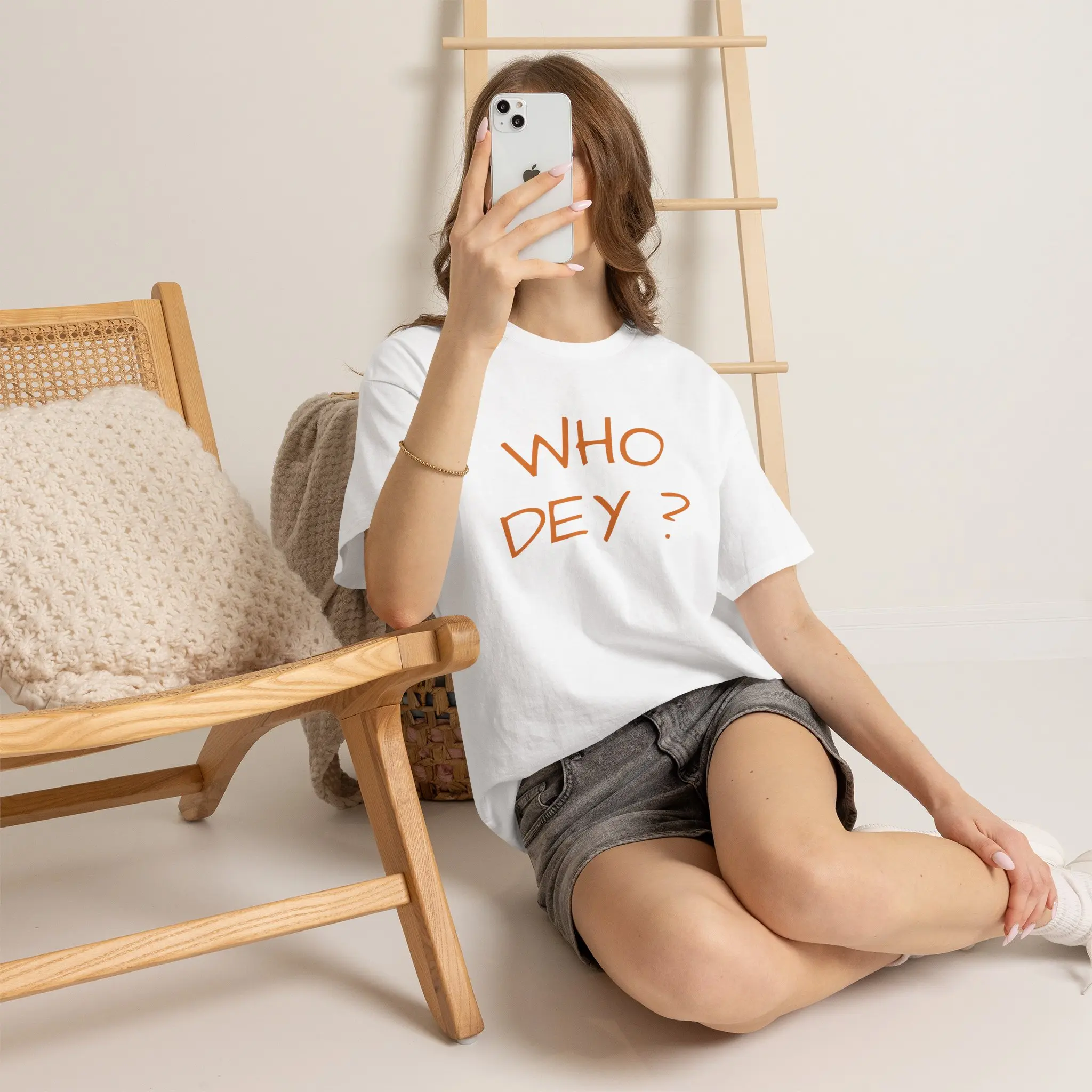 WHO DEY? T-Shirt | Handwritten Script Football Slogan Tee