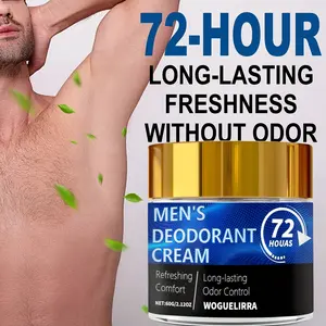 Men's Deodorant Cream, Long-Lasting Freshness, Odor Control, Body Care & Underarm Use, Pheromone Scent, Moisturizing, Portable, 72-Hour Protection