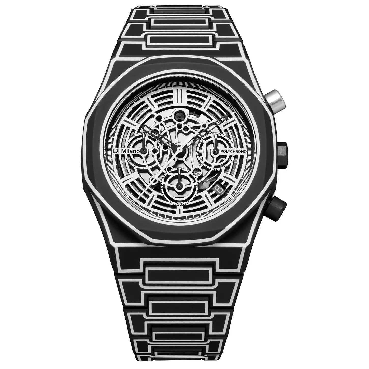 D1 Milano Polycarbonate 40.5mm Watch in Black Sketch
