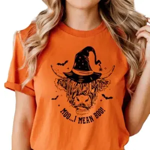 Moo I Mean Boo Solid Black DTF Transfer for T Shirt Crafters & Boutique Owners Bold Vibrant Prints on Cotton Polyester Blends
