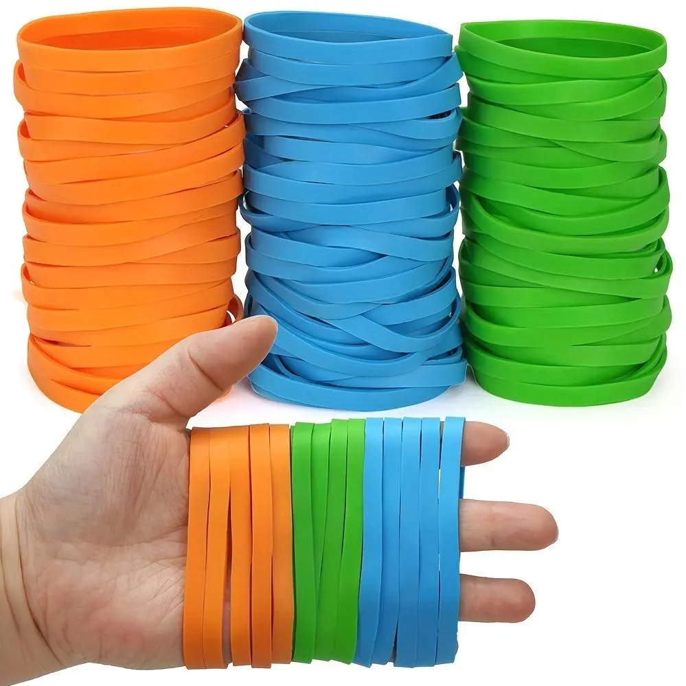 130pcs Rubber Bands Thick Heavy Duty Rubber Bands, Mutilcolor Rubber Bands for Office School Home Strong Elastic Band Loop Supplies, Students Teachers Workers Versatile, Durable, Organization, Size 64
