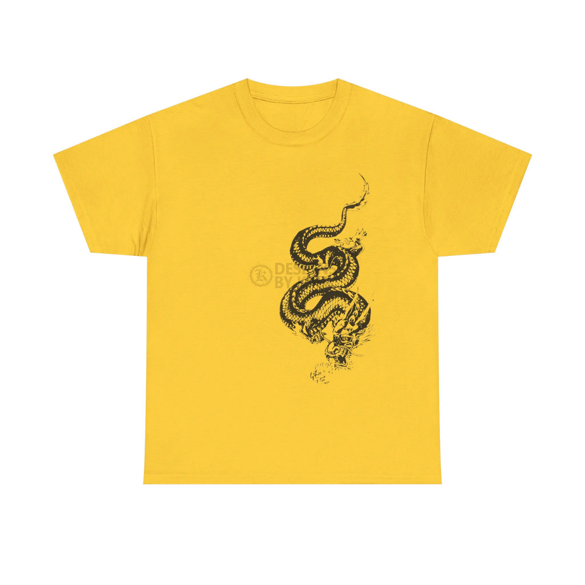 Hidden Dragon T-Shirt | Graphic Fire Dragon Retro Y2k Style Unisex Cotton Tee