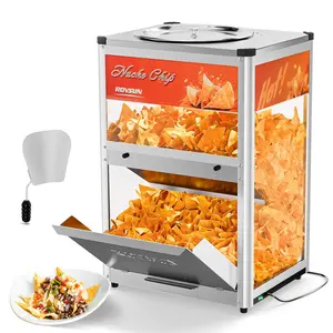 [TOP RATED - FLASH SALE] ROVSUN 10 lbs Nacho Chip Food Warmer Display Case Countertop