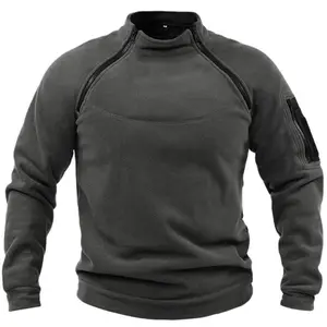 Men��s Tactical Fleece Jacket |   Warm Stand Collar Pullover for Fall & Winter Outdoor Training Menswear Coats