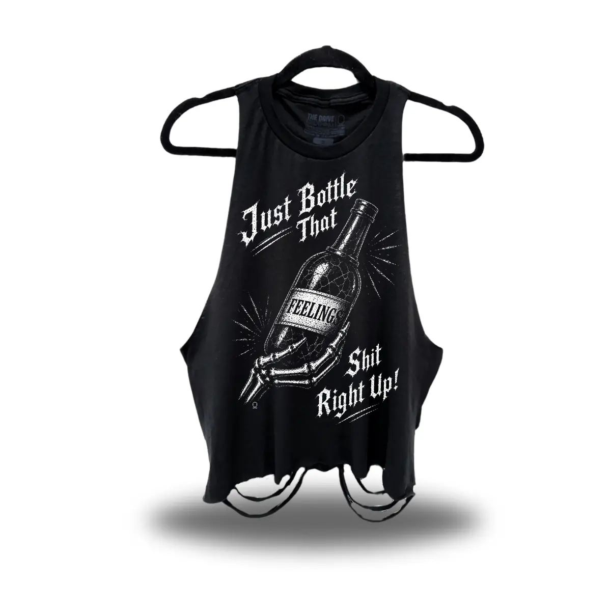 BOTTLE IT UP ROAD RASH CROP TANK TOP