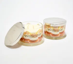 HomeWorx by Slatkin + Co. S/2 18oz Limoncello Coconut Candles