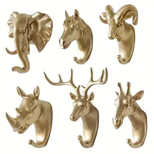 Animal Design Wall Hook, 1 Count Creative Animal Design Coat Hook, Wall Mounted Hook, Decorative Wall Hook for Home Bathroom Entryway, Home Decor, Organiser