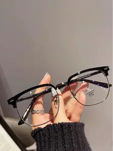 Unisex Fashionable Metal Photochromic Glasses, Clear Vision for Outdoors, Gaming, Computer, Phone Use, Anti Eyestrain Eyewear, Anti-Fatigue HD Eyewear Accessories