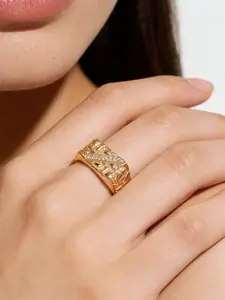 Elegant Geometric Square Zircon Ring, Vintage Street Style Jewelry, Unisex Daily Wear, Party Accessory, Anniversary Gift, Elegant Fashion Rings