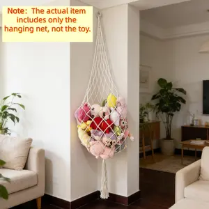 2 Meter Hanging Net Storage Organizer, Ideal for Small Spaces & Wall Mount Design, Perfect for Organizing Toys & Accessories