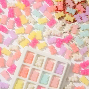 200 count Bear Beads Colorful  Bear Color  Bear Beads Colorful Cute Bear Beadsy Bear for Necklace Bracelet Key Chains  DIY Craft Making