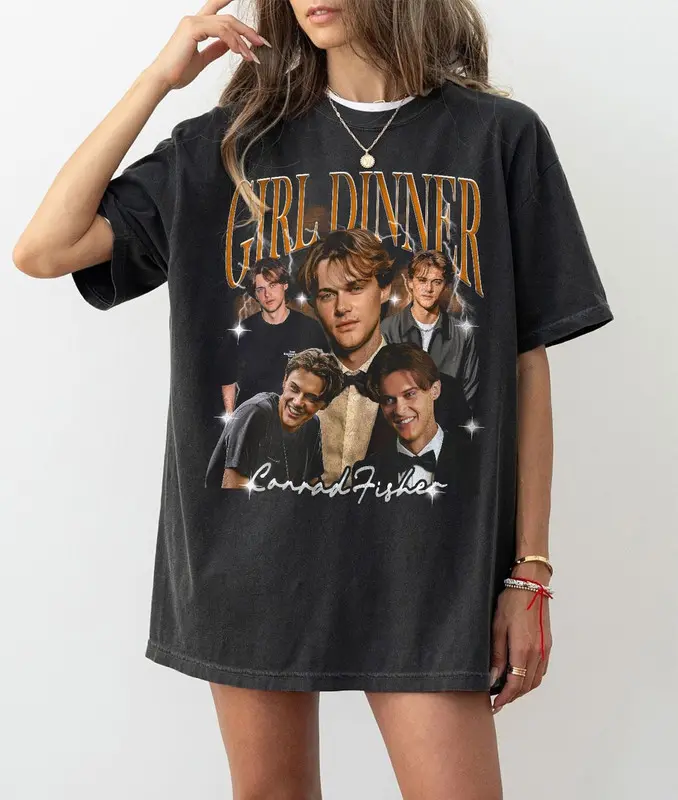 Conrad Fisher Girl's Dinner Shirt, Team Conrad The Summer I Turned Pretty Graphic Tee, Girl Dinner Graphic Tee, Team Conrad Vintage Top