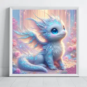 Happy Dragon Pattern Diamond Painting Kit, Adult Art Craft Set, Frameless DIY 5D Diamond Art, Diamond Art Tools, Home Decor Gift for Christmas, Mother's Day, Halloween