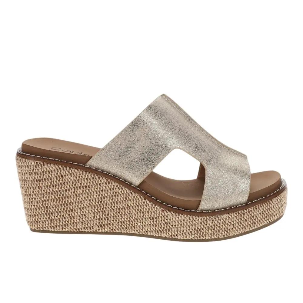 Corkys Womens Kiss N Tell  Casual Sandals Casual Low Heel 1-2" - Gold