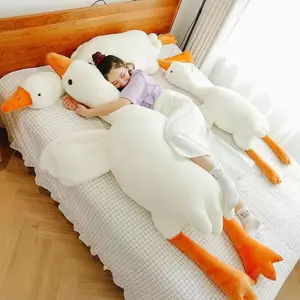 Adorable Big White Goose Plush Pillow, Extra Large Soft Cute Goose-Shaped Sleeping Cushion, Bedroom Sofa Cushion Decorative Ornament, Birthday Gift
