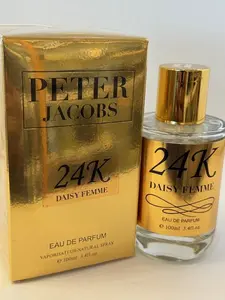 Peter Jacobs 24K Daisy Femme Eau de Parfum 100ml Regular Edition for Women Spray Bottle Sealed Box Classic Fragrance with Violet Leaves & Jasmine Notes