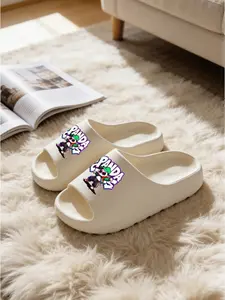 Women's Casual Panda Print Slippers, Soft Eva Sole Non-Slip Bath Mat, Perfect for Home & Dormitory Use, All-Season Street Style