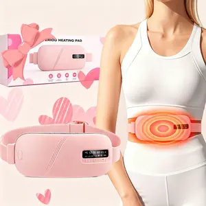 Wireless Period Multifunctional Heating Pad with 6 Heat Modes, Adjustable Heating Temperature, USB Rechargeable, 15/30 Min Timer, Portable Waist Heater for Women, Relieves Menstrual Pain, Portable Pain Relief