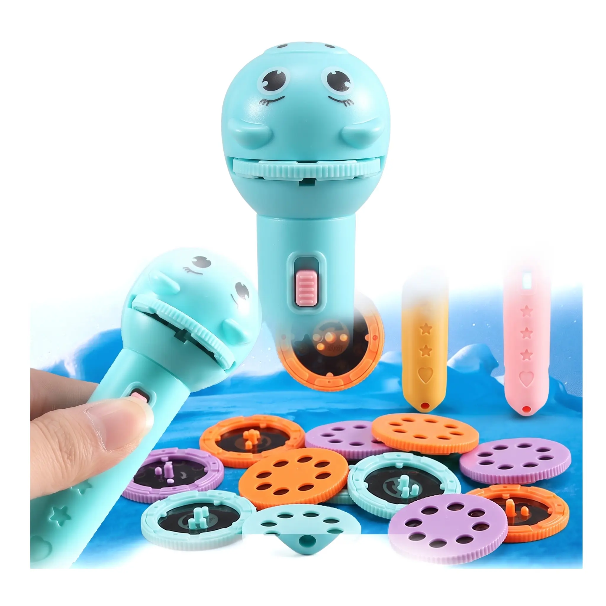 Portable Kids Projection Flashlight – Safe ABS Interactive STEM Toy for Visual Cognitive Development & Imaginative Play