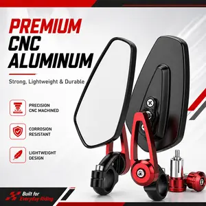 Premium CNC Aluminum Bar End Mirror for  E-Scooters