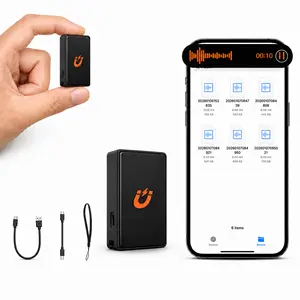 Magnetic Voice Activated Digital Recorder- AI-Intelligent Triple Noise Reduction, Audio Recorder for Lectures, Meetings & Interviews with Adjustable Recording and USB,MP3 Player 1536 Kbps 3D HD Stereo Travel Gadgets