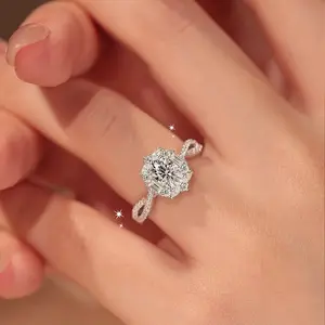 Adjustable Women Ring,Oval Snowflake Zircon Band,Super Shiny Egg Shaped Diamond,Luxury High Grade Texture,Exaggerated Delicate Hand Jewelry,Fashion Statement Accessory,Daily Party Banquet Dating Wear