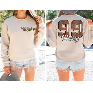 Personalized Football Mom Sweatshirt, Custom Football Shirt with Name and Number, Game Day Shirt, Football Season Shirt Unisex, Football Mom Crewneck Sweater