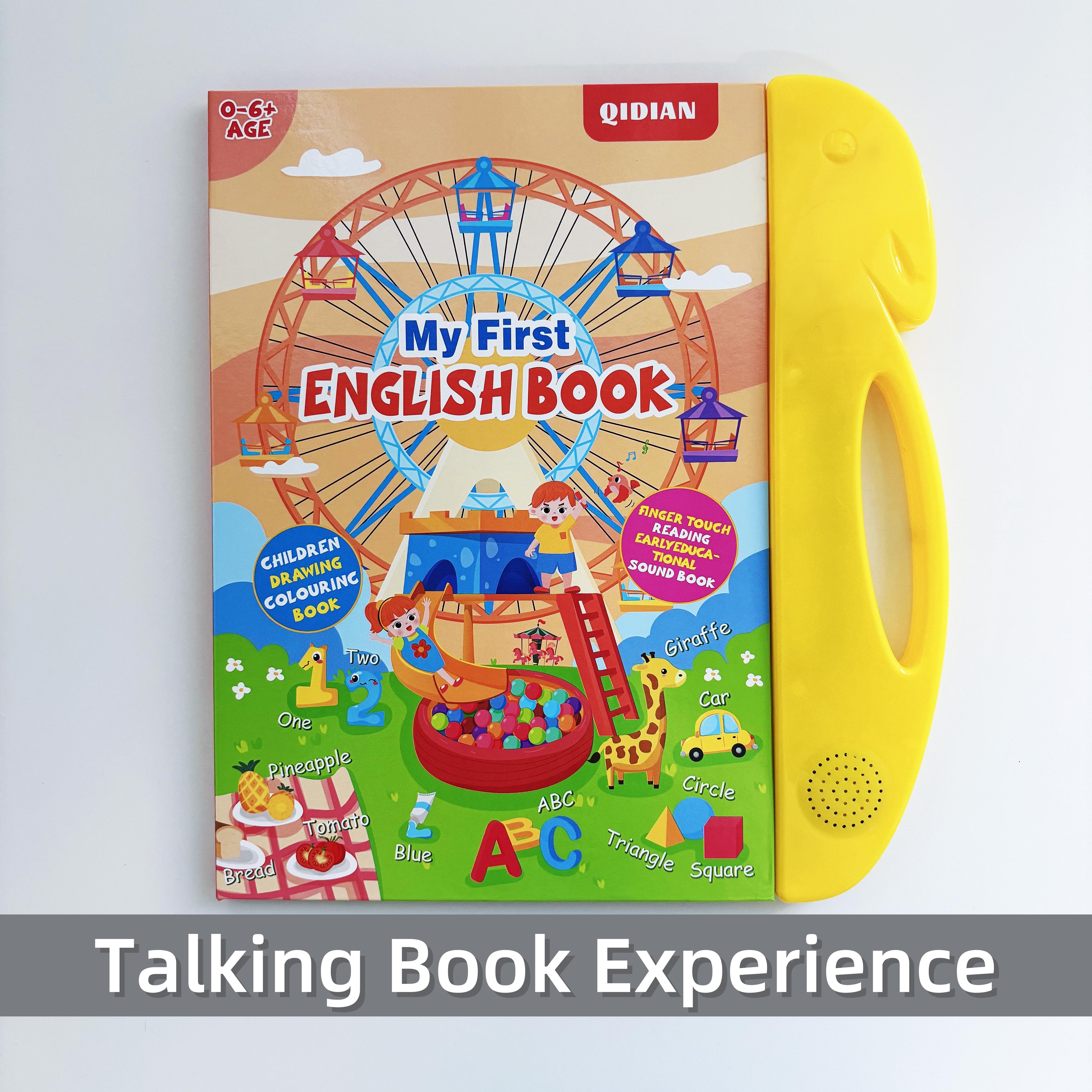 Educational Toy for Kids Ages 3–6 – Talking Sound Book with 114+ Words, 7 Themes, 4 Songs  Interactive Learning for Early Education| Encourages Independent Play & Fun Learning for Kids Vocabulary Flashcards Colorful Round Square Circle Animals