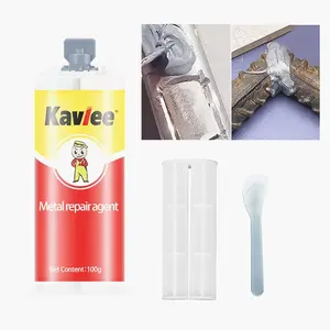 100g Metal Repair Paste AB Glue High Temperature Industrial Cold Welding Adhesive - Premium Liquid Welding Filler for Metal Defects and Repairs (ABclear)
