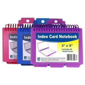 C-line Products Inc  Assorted Spiral Bound Index Card Notebook With Tabs