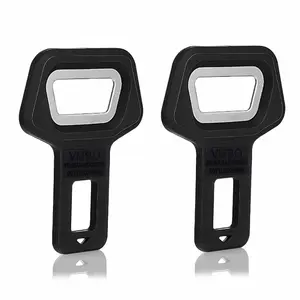 2 Pcs Durable Seatbelt Clip Bottle Opener Set, Metal & Plastic Material, Portable Design for Bartenders, Homes, Restaurants, Perfect Gift Idea