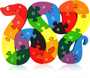 Montessori Wooden Alphabet Puzzle for Toddlers – ABC Learning Toy for Kids, Educational Wooden Puzzle Toy for Preschool, Fine Motor Skills & Early Literacy, Best Toddler Gift