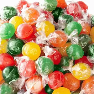 Sour Balls Hard Candy | 2 Pound Bag | Fruit Flavors | Old Fashioned Candy | Sour Candy Individually Wrapped | Lemon, Cherry, Lime, Orange Flavors for Candy Buffets, Parties & Jars