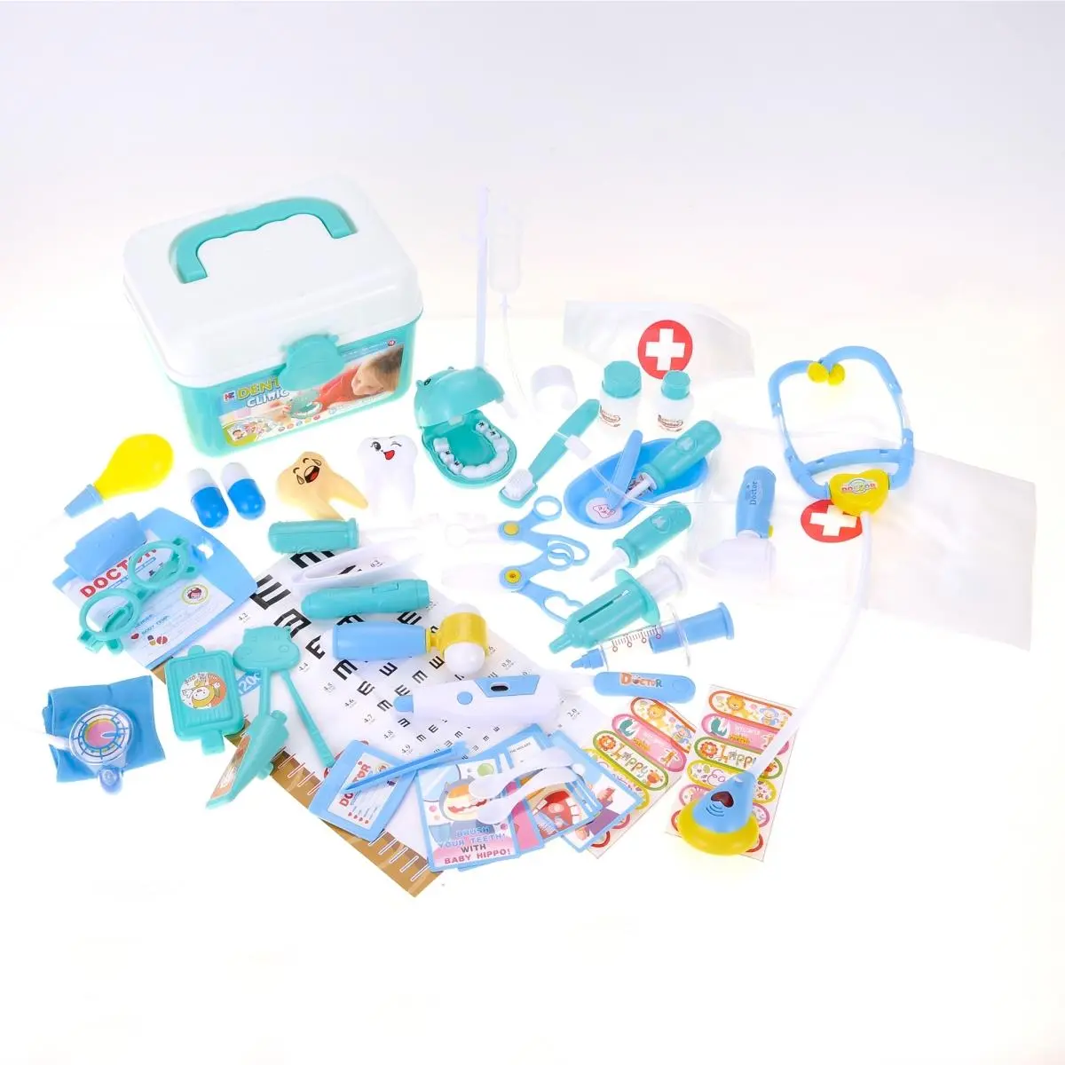 212 MAIN 48-Piece Deluxe Portable Cat Medical Set - Pretend Pet Toy for Pretend Play Enthusiasts, Kids Gadgets for Learning