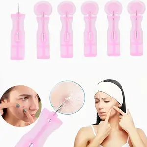 50 pieces of ultra-fine needles, closed-type acne needles, disposable acne pick-up needles, cleaning set