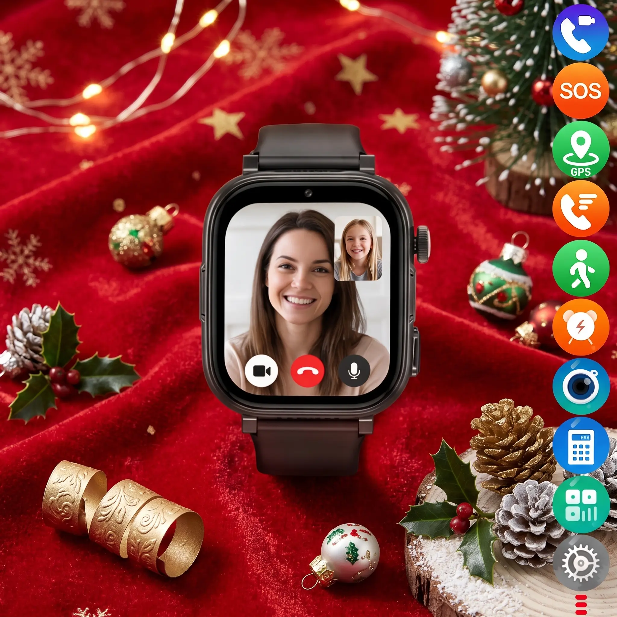 CJC T35 Kids Smart Watch for Boys Girls - 1.83" HD Screen Phone Watch with GPS Locator, Two-Way Call, Video Chat, SOS, Camera, Alarm Clock, Class Mode - Birthday Gift for Kids Ages 3-12 Christmas gifts Smartwatch With Calls Multifunctional Smartwatch
