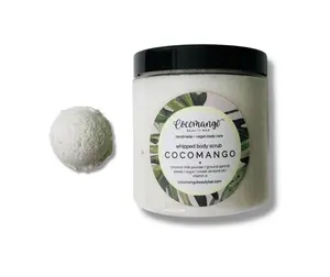 Cocomango Beauty Bar COCOMANGO Whipped Body Scrub with Coconut Milk, Apricot Seeds, Sweet Almond Oil, and Vitamin E Oil
