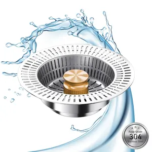 3-in-1 Modern Waterfall Universal Kitchen Sink Strainer & Pop-Up Stopper – Anti-Clog, Odor-Proof, Rust-Resistant Stainless Steel Design