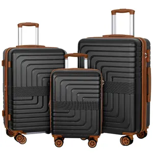 SUNSPIRE 3 Piece Luggage Set, Suitcase with ABS+PC hardshell, Lightweight, Spinner Wheels & YKK Zipper TSA Lock Durable Travel (20/24/28)