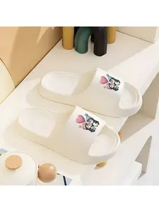 Adorable Penguin Couple Slippers with Heart Balloon Design Cozy Winter Footwear for Men and Women Cute Animal Print Indoor Shoes Soft Non Slip Sole Warm Plush Slippers for Home Use