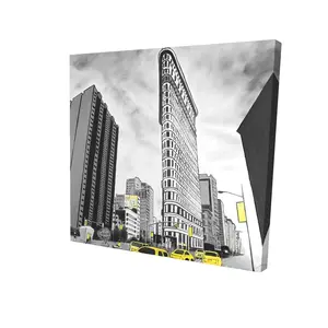 360 Stand Artistic NYC Flatiron Building Wall Art Print - 24x24 in, Modern Home Decor, Home Supplies Poster for Room Decoration, Artwork