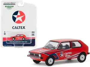1975 Volkswagen Golf MK1 Model Red "Caltex with Techron" 1:64 Diecast - Greenlight 30132