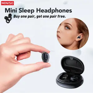 MINISO MS 216 Sleep Headphones, comes with free sleep earplugs, buy one get one free.  These mini wireless Bluetooth 6.0 earbuds feature liquid silicone material, high-definition sound quality, and a battery level display. Suitable for work and travel.