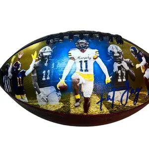 Custom Footballs with Pictures - Personalized Sports Ball with Team Logo, Player Name, and Any Sayings for Gifting or Team Branding