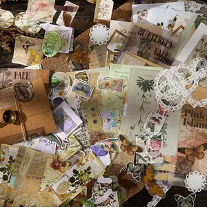 Random Style Vintage Material Paper, Scrapbooking & Journal Making Paper, DIY Decorative Paper for Scrapbooking & Journal Making